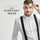 Nœud papillon blanc à paillettes tendance