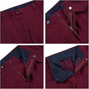 Men's Slim Fit Classic One Button Burgundy Blazer