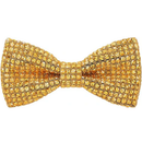 Rhinestone Gold Bow Tie