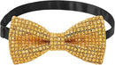 Rhinestone Gold Bow Tie