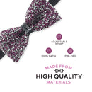 Pajaritas moradas con diamantes de imitación para hombre con longitud ajustable