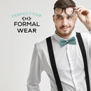 Pajaritas verdes con diamantes de imitación para hombre con longitud ajustable