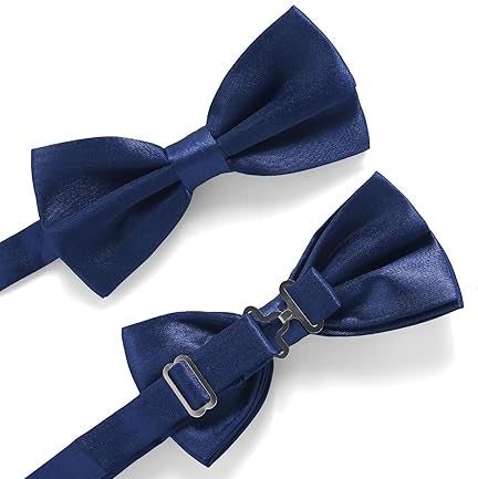 Men's Classic Navy Bow Tie & Suspenders Set