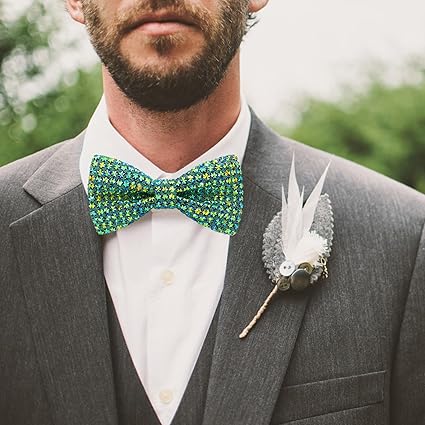 Rhinestone Green Bow Tie