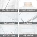 Men's Slim Fit Classic One Button White Blazer