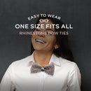 Pajaritas rosas con diamantes de imitación para hombre con longitud ajustable