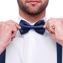 Men's Classic Navy Bow Tie & Suspenders Set