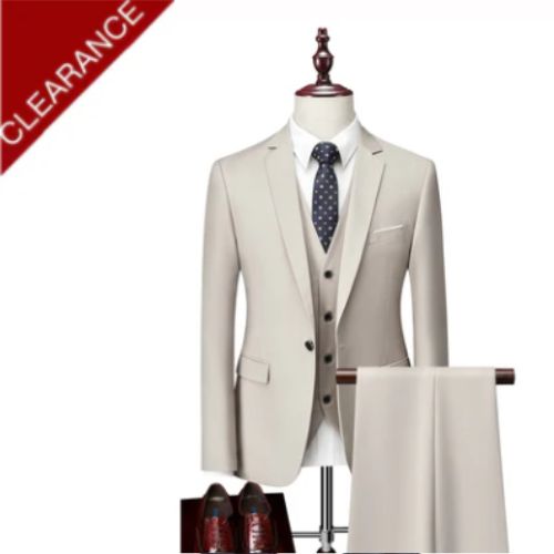 Men's 3-Piece Classic Beige Tuxedo