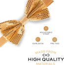 Fashion Sequins Gold Bow Tie