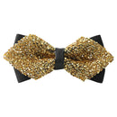 Rhinestone Gold Bow Ties for Men with Adjustable Length