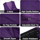 Men's Slim Fit Classic One Button Purple Blazer
