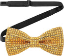 Rhinestone Gold Bow Tie