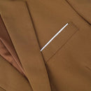 Men's Slim Fit Classic One Button Brown Blazer