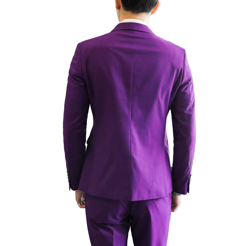 Men’s 3-Piece Double-breasted Classic Purple Suit