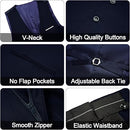 Costume classique 3 pièces bleu marine pour homme, un bouton