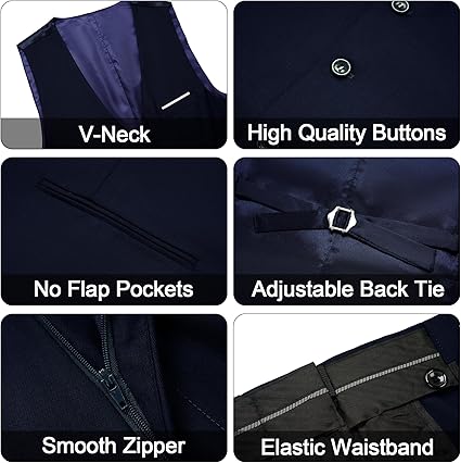 Men's Slim Fit Classic One Button Navy Blazer