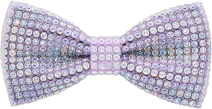 Rhinestone Light Purple Bow Tie