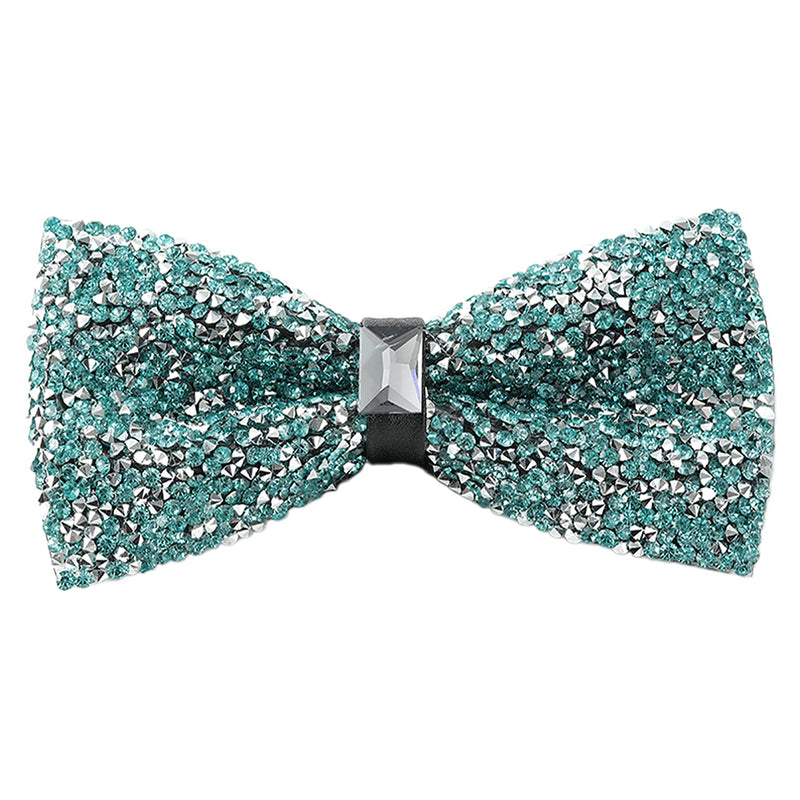 Rhinestone Green Bow Ties for Men with Adjustable Length