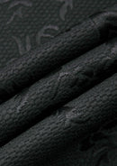 Black 2-Piece Floral Jacquard Tuxedo Fabric