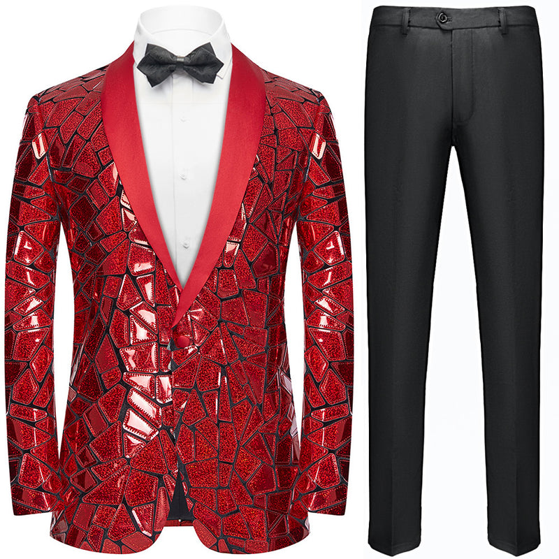 Red prom suit
