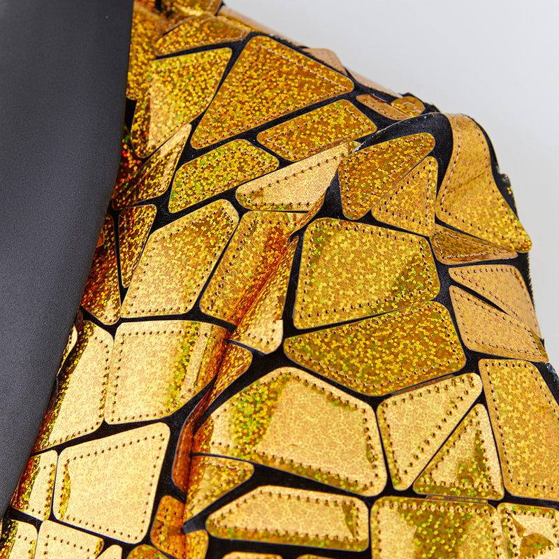 Golden prom suit details - 5
