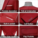 Men's Slim Fit Classic One Button Red Blazer