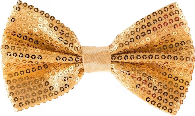 Fashion Sequins Yellow Bow Tie