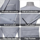 Men's Slim Fit Classic One Button Gray Blazer