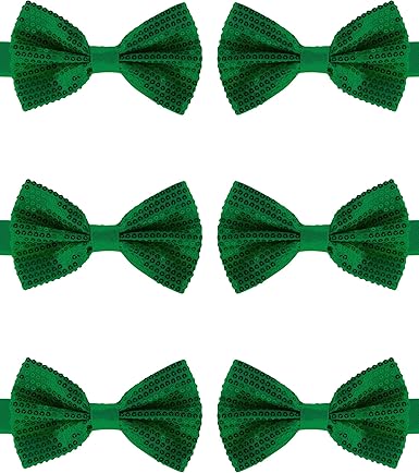 Fashion Sequins Green Bow Tie