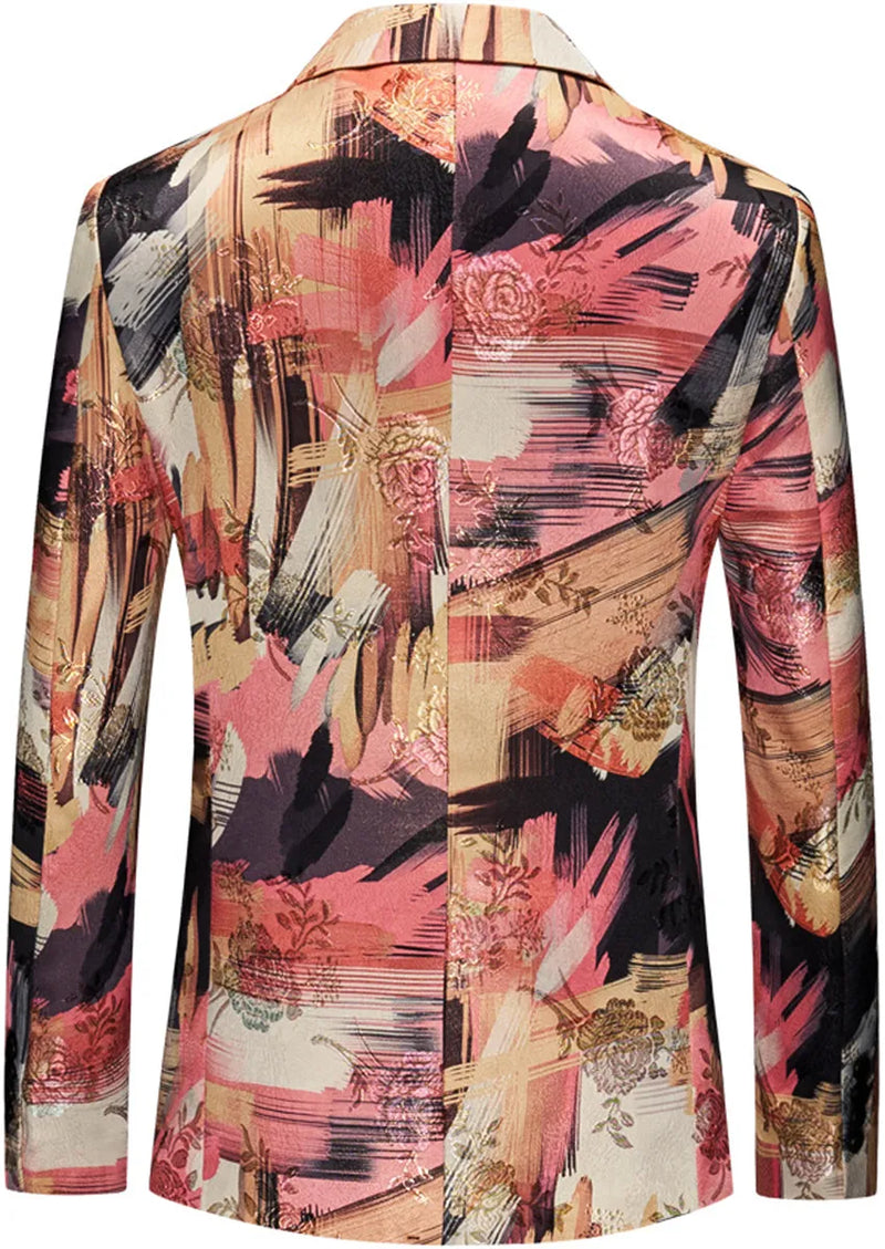 Costume homme à revers crantés, style graffiti