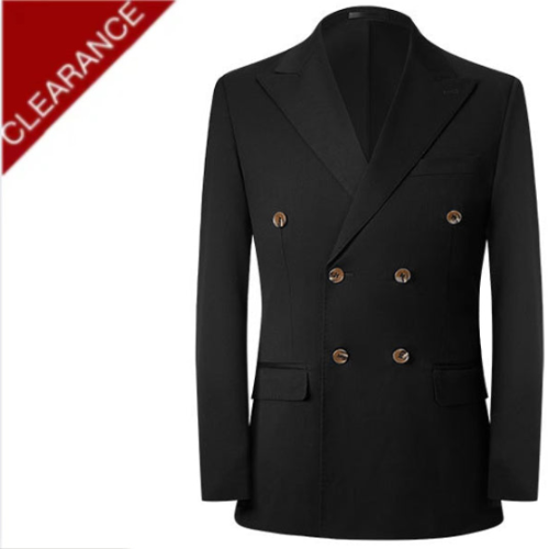 Men's Classic Double-Breasted Lapel Collar Slim Fit 2-Piece Suits 2 Color