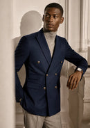 Slim Fit Midnight Navy Double-Breasted Suit (2-Piece)