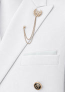 Pristine White Double-Breasted Suit (2-Piece)