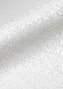 Traje de fiesta entallado de 3 piezas con cuello tradicional y estampado paisley blanco para hombre