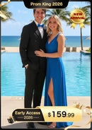 Men's 2-Piece Double-Breasted Black Suit