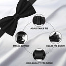 Men's Adjustable Neck Pre-Tied Satin Tuxedo Bowtie