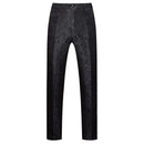 Smoking de mariage 3 pièces pour homme, broderie de roses noires, col châle