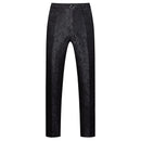 【Combinaison spéciale】Pantalon noir brodé de roses pour homme
