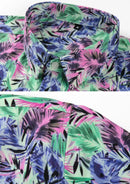 Men's Short Sleeve Hawaiian Shirt Wrinkle-free and Breathable Violet