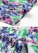 Men's Short Sleeve Hawaiian Shirt Wrinkle-free and Breathable Violet