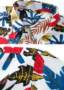 Men's Short Sleeve Hawaiian Shirt Wrinkle-free and Breathable Maple Red