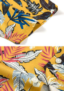 Men's Short Sleeve Hawaiian Shirt Wrinkle-free and Breathable Lemon Yellow