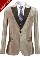 Men's Luxury One Button Gradient Gold Tuxedo