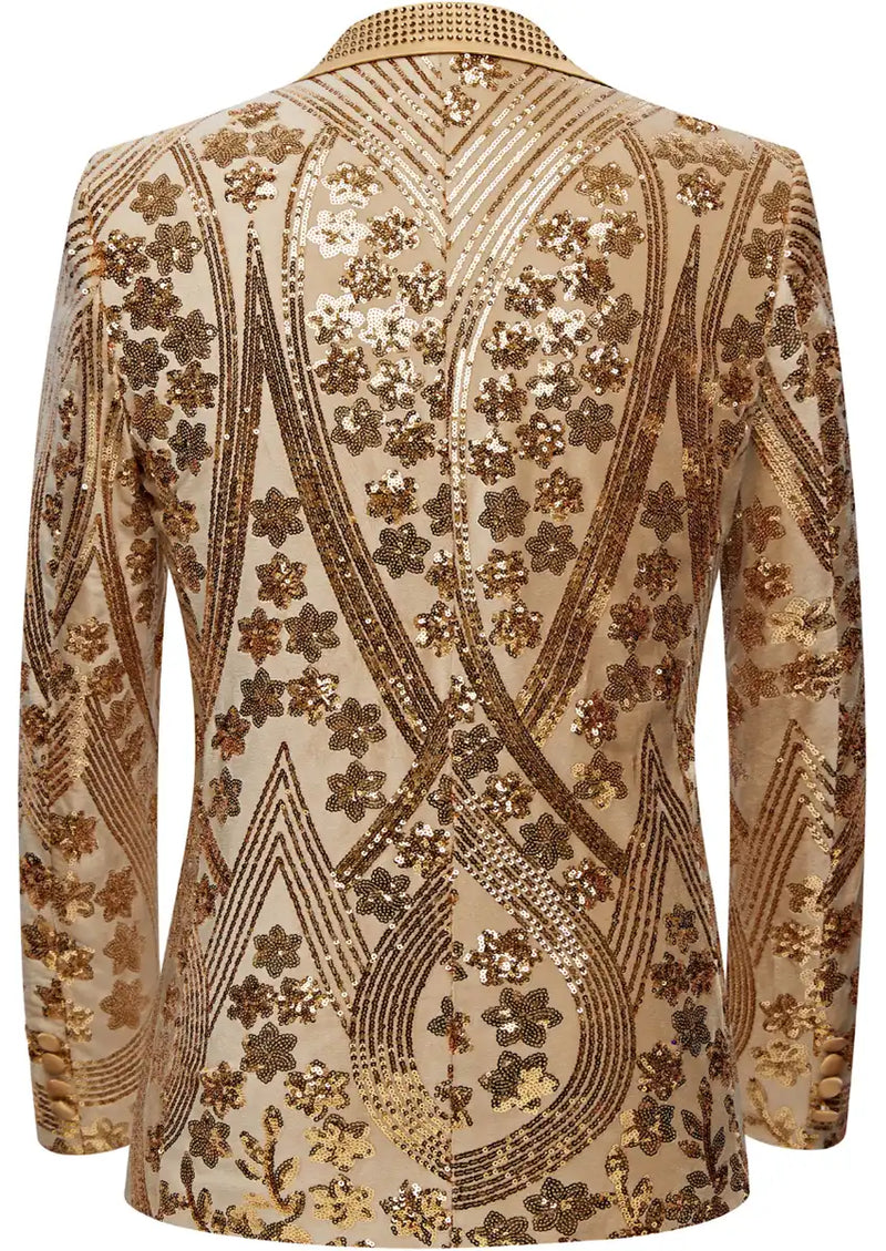 Golden Luxury Tuxedo Back