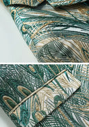 peacock plume jacquard blazer