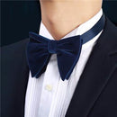 Pajarita de terciopelo extragrande preatada para hombre