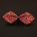 Rhinestone Carmine Bow Ties for Men with Adjustable Length