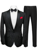 black jacquard tuxedo