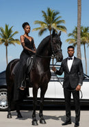 Men's 2-Piece Jacquard Embroidery Paisley Black Tuxedo