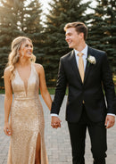 Veste de smoking noire classique à col châle et motif cachemire pour homme